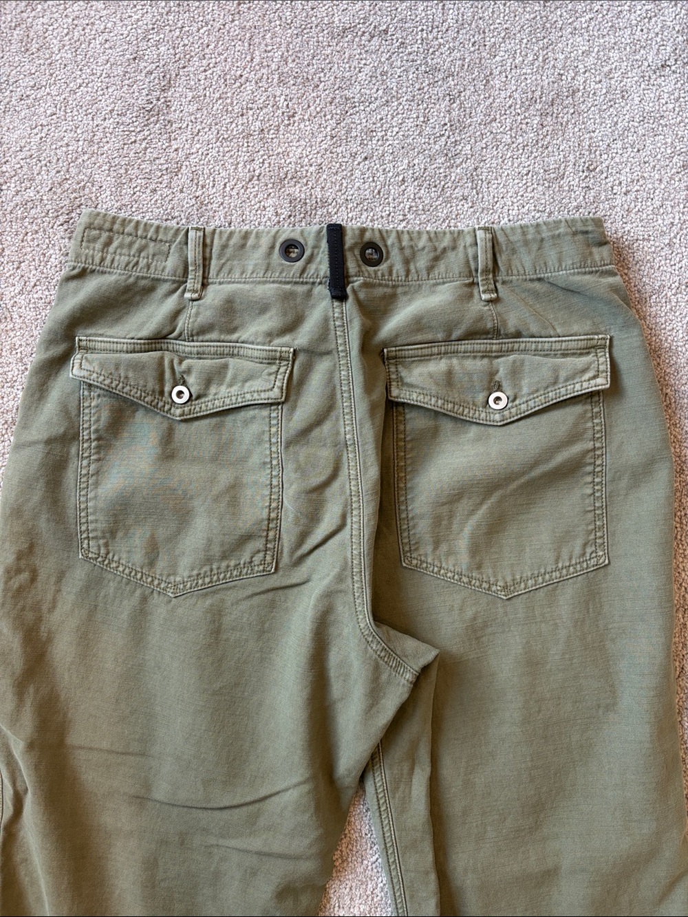 rag & bone Military Green Cargo Trousers
